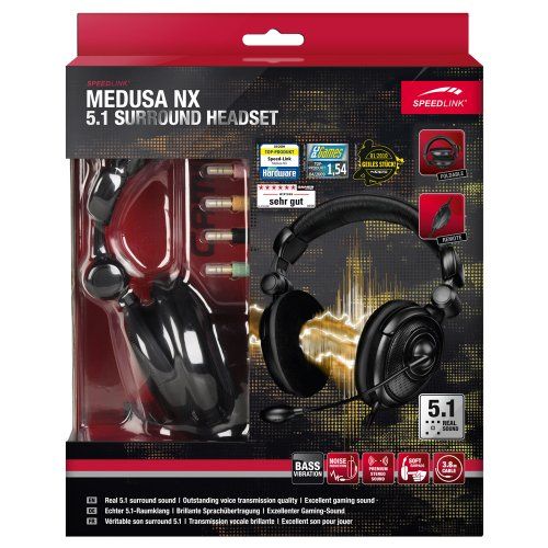 Speedlink (B-WARE) Medusa NX 5.1 Kopfhörer mit Mikrofon und Kabelfernbedienung Speedlink (B-WARE) Medusa NX 5.1 Kopfhörer mit Mikrofon und Kabelfernbedienung