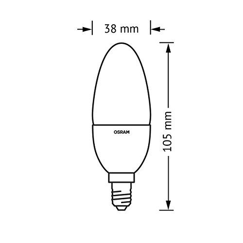 2x OSRAM LED-Kerzenform E14 Star Classic B  40 Watt Lampe