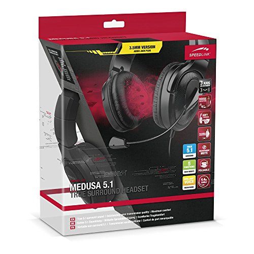 Speedlink (B-WARE) SL-8794-BK Medusa 5.1 Kopfhörer mit Mikrofon