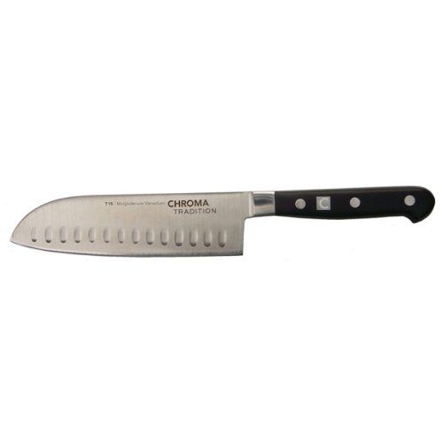 Chroma T-15 Santoku mit Kullenschliff 17.1 cm Chroma T-15 Santoku mit Kullenschliff 17.1 cm