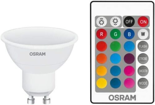 OSRAM LED GU10 RGBW Reflektorlampe LED Spot Multicolor mit Fernbedienung OSRAM LED GU10 RGBW Reflektorlampe LED Spot Multicolor mit Fernbedienung