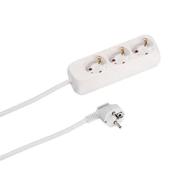 Vivanco 3 fach 5m Steckdosenleiste  Mehrfachsteckdose Schuko Stecker Weiß