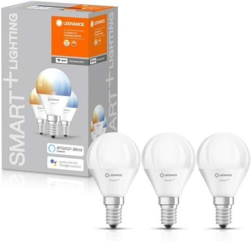 Ledvance Smart Led Lampe mit WiFi E14 Sockel Dimmbar 40W [3ER]