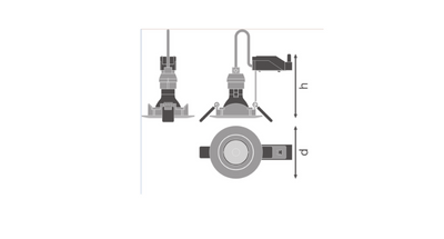 Ledvance LED 8,3W  Einbaustrahler GU10 Dimmbar LED Spot Strahler Einbauleuchte  