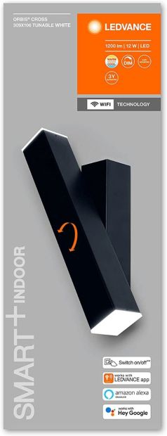 LEDVANCE SMART+ WIFI ORBIS WALL CROSS - Wandleuchte Dimmbar 12W 30X10 cm LEDVANCE SMART+ WIFI ORBIS WALL CROSS - Wandleuchte Dimmbar 12W 30X10 cm