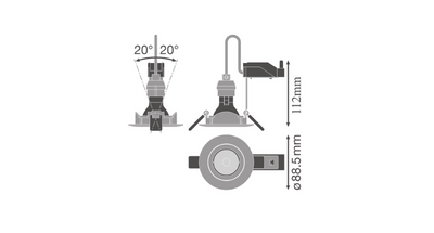 Ledvance LED 8,3W  Einbaustrahler GU10 Dimmbar LED Spot Strahler Einbauleuchte  