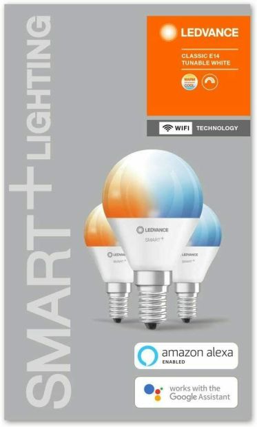 Ledvance Smart Led Lampe mit WiFi E14 Sockel Dimmbar 40W [3ER]