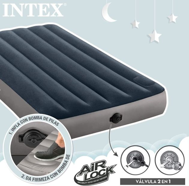 Intex Luftbett mit elektrische Pumpe 1 Person PROFI Reisebett Gästebett Intex Luftbett mit elektrische Pumpe 1 Person PROFI Reisebett Gästebett