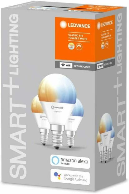 Ledvance Smart Led Lampe mit WiFi E14 Sockel Dimmbar 40W [3ER]