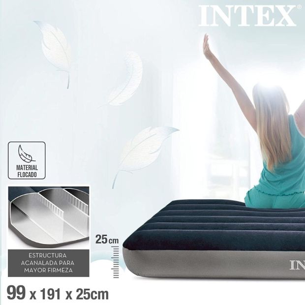 Intex Luftbett mit elektrische Pumpe 1 Person PROFI Reisebett Gästebett Intex Luftbett mit elektrische Pumpe 1 Person PROFI Reisebett Gästebett