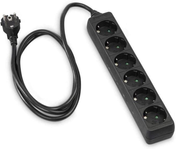 Hama 6-Fach Steckdosenleiste Mehrfachsteckdose Steckerleiste Schwarz 1,4 m