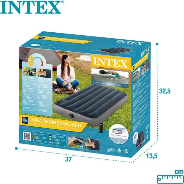 Intex Luftbett mit elektrische Pumpe 1 Person PROFI Reisebett Gästebett Intex Luftbett mit elektrische Pumpe 1 Person PROFI Reisebett Gästebett