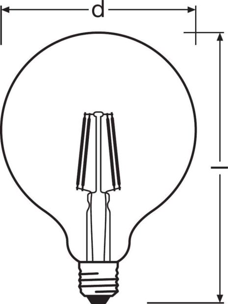  Osram LED Lampe E27 Dimmbar Filament 100W Kaltweiß