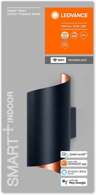 LEDVANCE LED ORBIS TWIST SMART+ Wi-Fi Leuchte Dimmbar Wandleuchte 12W LEDVANCE LED ORBIS TWIST SMART+ Wi-Fi Leuchte Dimmbar Wandleuchte 12W