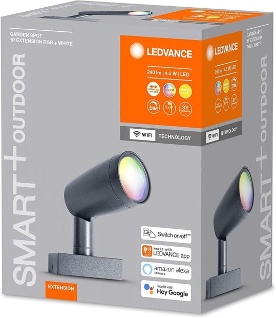 LEDVANCE Smarte LED Gartenleuchte mit WiFi Technologie für Außen RGB 
