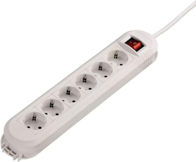 Hama 6- Fach Steckdosenleiste mit Schalter Mehrfachsteckdose 1,5m Hama 6- Fach Steckdosenleiste mit Schalter Mehrfachsteckdose 1,5m