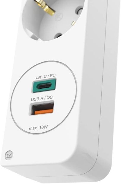 Hama 5-Fach Steckdosenleiste mit USB-A und USB-C Anschluss mit Schalter