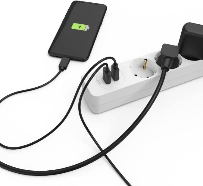 Hama 5-Fach Steckdosenleiste mit USB-A und USB-C Anschluss mit Schalter