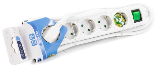 Vivanco EBLS5 W 5-fach Steckdosenleiste mit Schalter und Kindersicherung