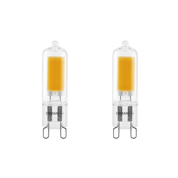 OSRAM LED Base PIN Sockel G9 Stiftsockellampe Warmweiß 20W Klar [2er]