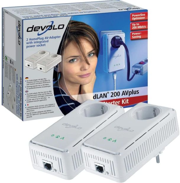 Devolo dLAN 200 AVplus Starter Kit Generalüberholt (2 Stück) Devolo dLAN 200 AVplus Starter Kit Generalüberholt (2 Stück)