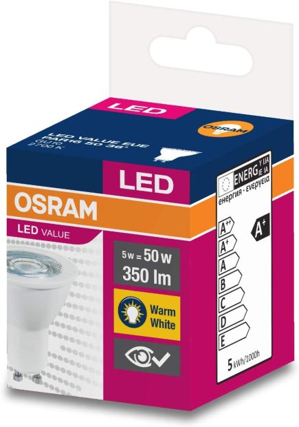 OSRAM LED Reflektor Spott GU10 50 W Warmweiß Strahler Leuchte OSRAM LED Reflektor Spott GU10 50 W Warmweiß Strahler Leuchte