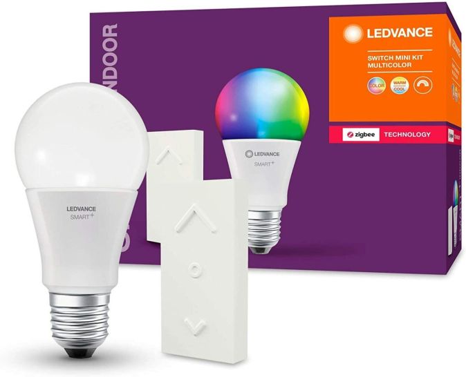 LEDVANCE Zigbee Smart+ RGB LED mit Fernbedienung E27 Dimmbar RGB