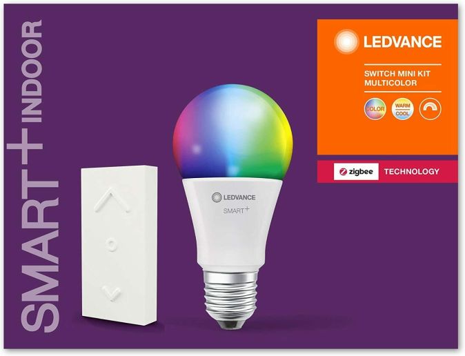 LEDVANCE Zigbee Smart+ RGB LED mit Fernbedienung E27 Dimmbar RGB