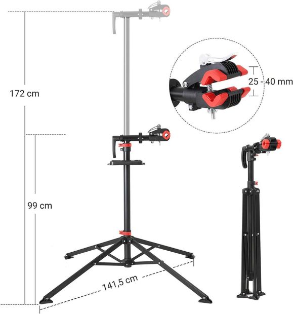 Songmics Fahrrad Reparaturständer Montageständer Zentrierständer Reparaturset