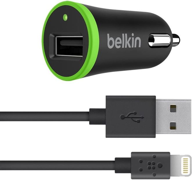 Belkin KFZ Auto Ladegerät mit Lightning-Kabel für iPhone Zigarettenanzünder Belkin KFZ Auto Ladegerät mit Lightning-Kabel für iPhone Zigarettenanzünder