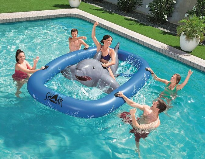 Bestway Luftmatratze Haifisch 297 x 188 x 71 cm Schwimmtier XXL Schwimmring Bestway Luftmatratze Haifisch 297 x 188 x 71 cm Schwimmtier XXL Schwimmring