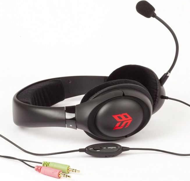 Creative Blaze HS-810S Headset Gaming Kopfhörer 3,5 Klinke Schwarz/Rot Creative Blaze HS-810S Headset Gaming Kopfhörer 3,5 Klinke Schwarz/Rot
