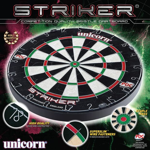 Unicorn Dartscheibe Dartboard Bristle Board Striker Stürmer Dart Game