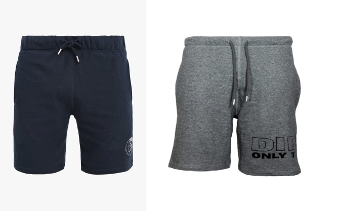 Diesel UMLB-PAN Shorts Herren kurze Jogging Hose in Blau oder Grau Diesel UMLB-PAN Shorts Herren kurze Jogging Hose in Blau oder Grau