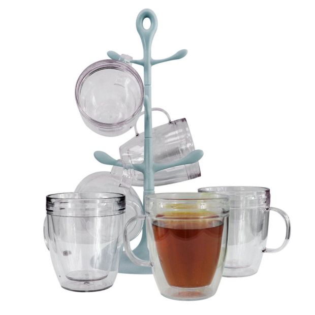 Bodum Tassenhalter Becherbaum mit 6x Bechern 0.34L Bodum Tassenhalter Becherbaum mit 6x Bechern 0.34L