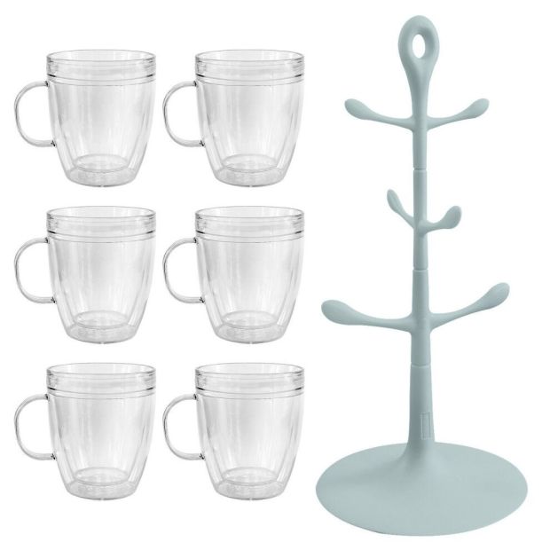 Bodum Tassenhalter Becherbaum mit 6x Bechern 0.34L Bodum Tassenhalter Becherbaum mit 6x Bechern 0.34L
