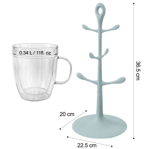 Bodum Tassenhalter Becherbaum mit 6x Bechern 0.34L Bodum Tassenhalter Becherbaum mit 6x Bechern 0.34L