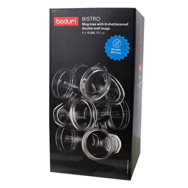 Bodum Tassenhalter Becherbaum mit 6x Bechern 0.34L Bodum Tassenhalter Becherbaum mit 6x Bechern 0.34L