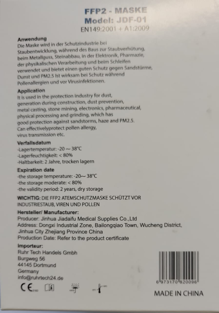 20x Dr. Family FFP2 Maske 5-lagig Atemschutz Mundschutz Masken