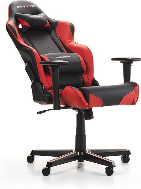 DXRacer R0-NR Gaming Stuhl Racingstuhl Drehstuhl Schwarz/Rot[B-WARE]