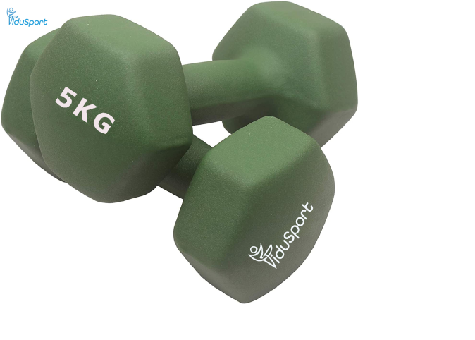 Fidusport Dumbbell Set Neopren Gusseisenkern  2er Set (2x2kg -Orange)
