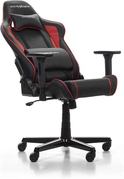 DXRacer Prince P08 Gaming Stuhl Drehstuhl Chefsessel 185 cm Schwarz/Rot[B-WARE]