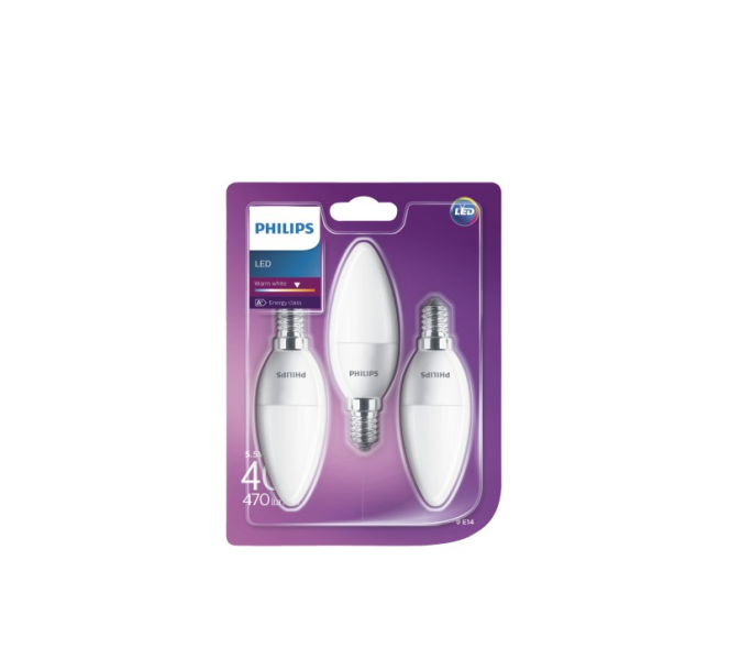 Philips LED E14 40W Warmweiß Kerze Lampe [3ER PACK]