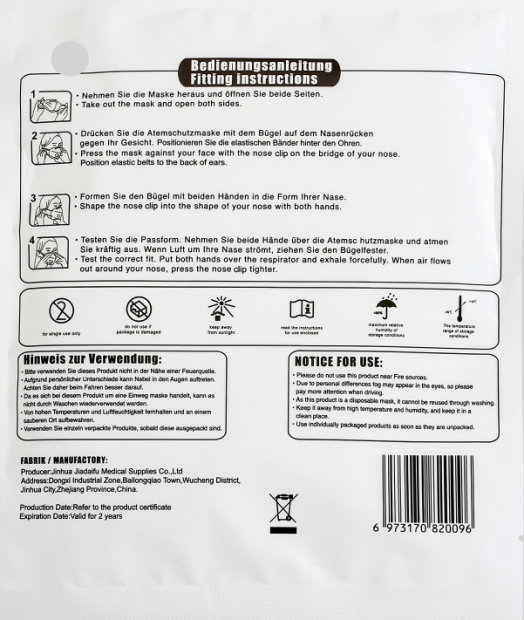 20x Dr. Family FFP2 Maske 5-lagig Atemschutz Mundschutz Masken