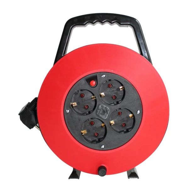 VIVANCO Indoor Kabeltrommel CR 75B 7,5m rot/schwarz VIVANCO Indoor Kabeltrommel CR 75B 7,5m rot/schwarz