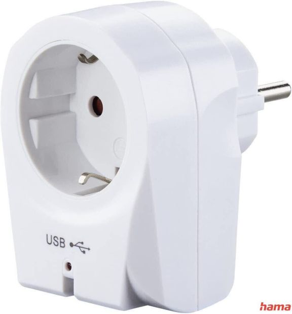 Hama Steckdosenadapter mit 2x USB Steckdose Ladegeräte Hama Steckdosenadapter mit 2x USB Steckdose Ladegeräte
