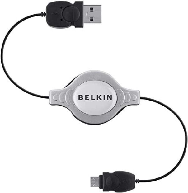 Belkin Einziehbares USB Kabel Ladekabel A/Micro-B