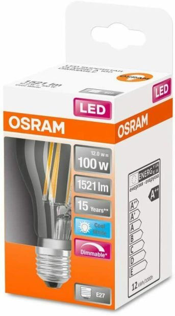 OSRAM LED E27 Glühbirne Dimmbar 100W Binnenform Kaltweiß