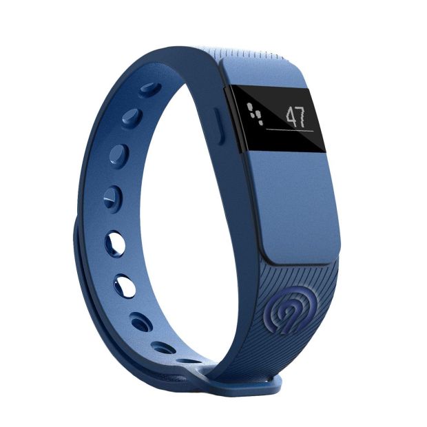 NINETEC Smartfit F2 Fitnesstracker + 3x Ersatz Armband (Blau / Rot / Grün / ORANGE)