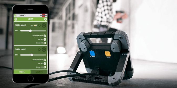 Brennenstuhl TORAN 4000 Mobiler Bluetooth Akku LED Baustahler 